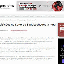 Fuses e Aquisies no Setor da Sade: chegou a hora de vender?